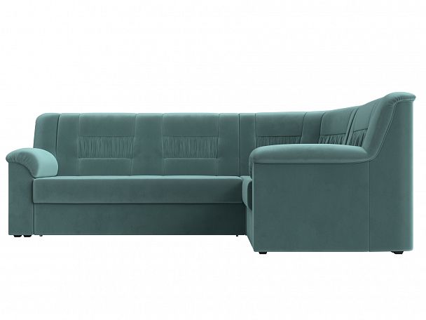 Угловой диван Карелия правый (полностью Велюр бирюзовый) - Вид 2