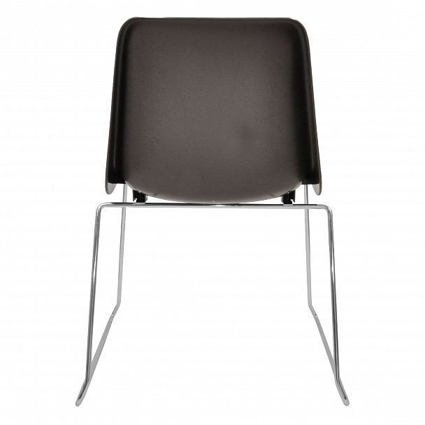 Стул Vicenza (пруток), каркас хром, коричневый, стопируемый - Вид 2