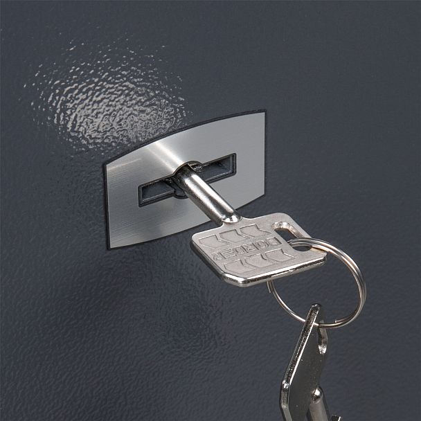 Сейф BRABIX "КМ-1200Т/2", 1200х475х400 мм, 76 кг, 2 отделения, ключевой замок, трейзер, крепление к стене, 291170 - Вид 5