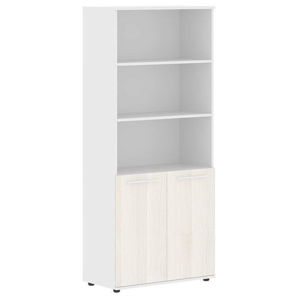 Шкаф высокий широкий EHCS 85.5 Ясень Траун/Белый/Белый 852х430х1967 EDIS - Вид 1