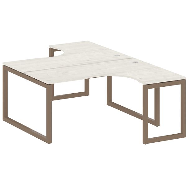 Metal System Quattro Р. ст. криволинейная на О-образном м/к 50БО.РАС-СА-2.4 Дуб наварра/Мокко металл 1600*2435*750 - Вид 1