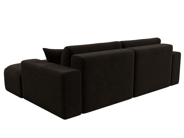 Диван угловой Лига-036 Классик правый угол Микровельвет коричневый - Вид 6