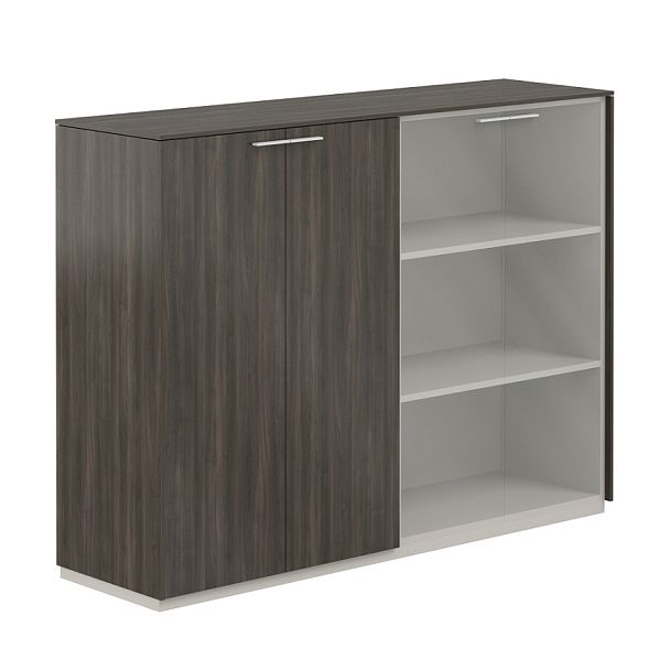 Шкаф средний + Шкаф средний со стеклом прозрачн.,  Atlas, GL, обвязка BT, фасады BT - Вид 1