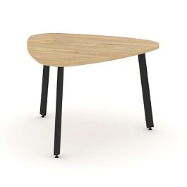 Стайл Проджект Стол переговорный SN-6.SPRG-71.3 Тиквуд Светлый/Металл Черный 1200*1200*750 - Фото предпросмотра