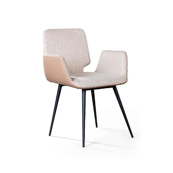 Стул с подлокотниками Adam, рогожка комби бежевый - Вид 1