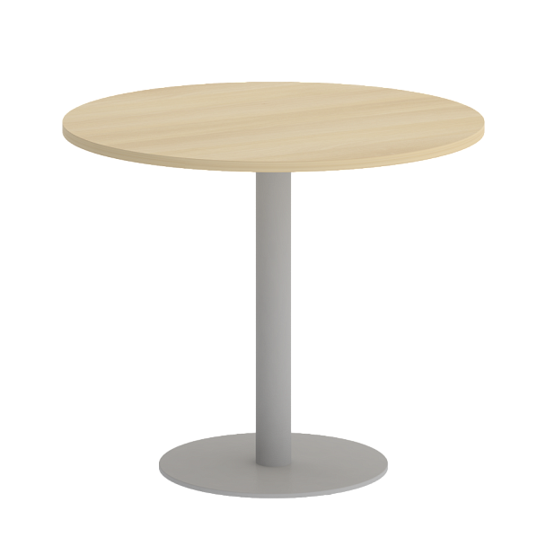 Home Office Стол круглый VR.SP-5-90.1 Акация/Серый металл 900*900*750 - Вид 1