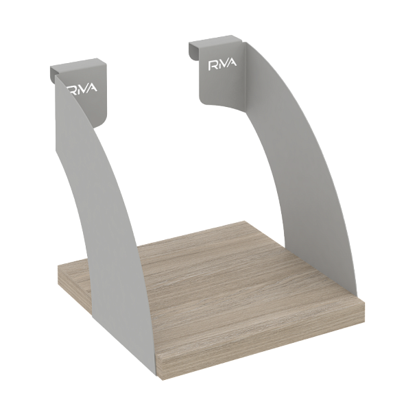 Навесные полки. Кронштейны+ЛДСП полка 200мм MAN-41-2 Дуб аттик/Серый металл 200*220*200 - Вид 1