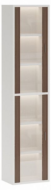 Шкаф-витрина Домино СУ(ш1в2)+2ФС Белый/Шамони - Вид 1