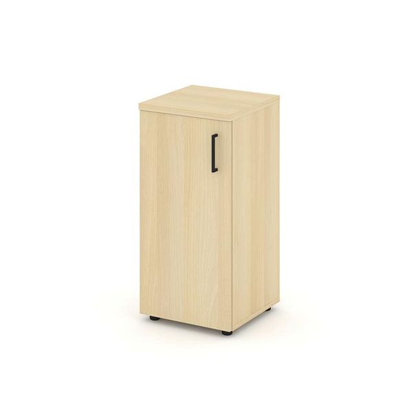 Стайл Проджект Шкаф низкий узкий SN.STU-301(L) Акация Лорка/Черный Ручки 400*400*833 - Вид 1