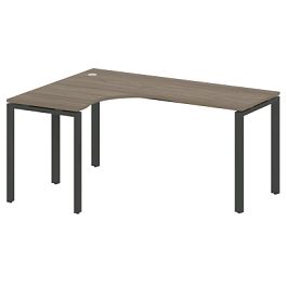 Metal System Стол криволинейный левый на П-образном м/к БП.СА-4 (L) Вяз/Антрацит металл 1600*1200*750 - Фото предпросмотра