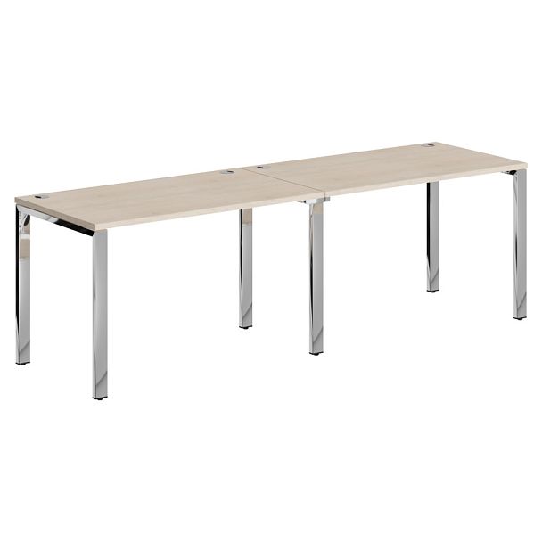 Стол 2-х местный XGWST 2470.1 Бук Тиара/Нержавеющая сталь 2400х700х750 XTEN GLOSS - Вид 1