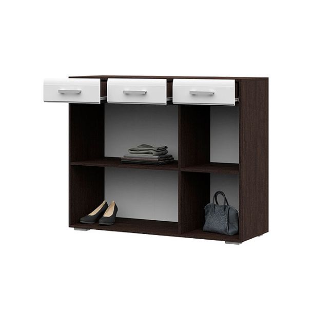 Вегас Комод 1200*985*446 венге/белый глянец - Вид 2