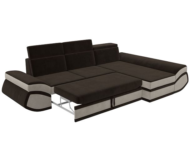 Диван угловой Лига-032 правый угол Микровельвет коричневый - Вид 7