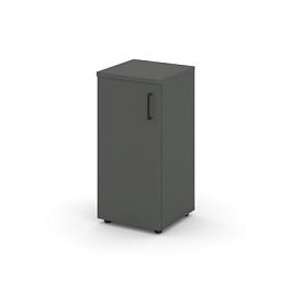 Стайл Проджект Шкаф низкий узкий SN.STU.E-301(L) Антрацит/Черный Ручки 400*400*833 - Фото предпросмотра