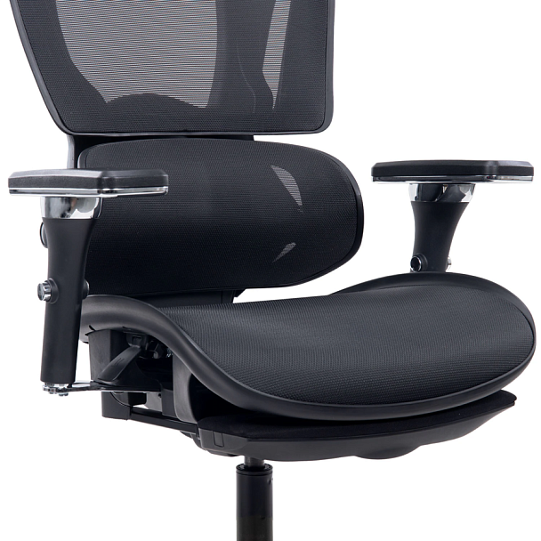 Кресло ATRONE (АТРОН) "Optimus ER-707", адаптивный механизм со слайдером, сетка, черный/серый, 532967 - Вид 15