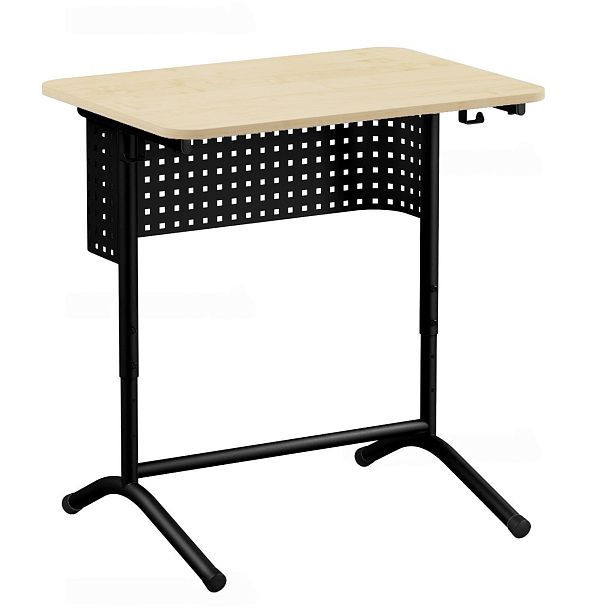 Стол ученический 103 РДП, 1-местный, регулируемый, на каркасе ДУГА с перфорацией (ЛДСП 22 мм), м/к Коричневый, Серый, Черный, гр.5-7 - Вид 5