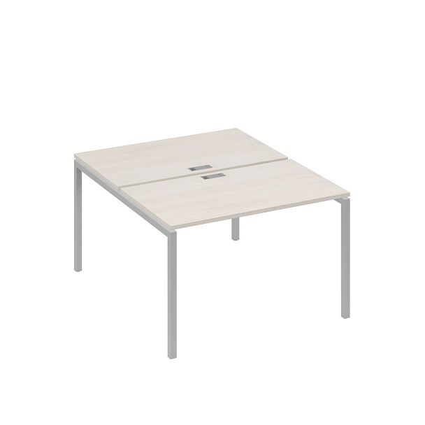 Рабочая станция на металлокаркасе DUE (2х120) A4 А4 С2 173 БП дуб / металлокаркас серый - Вид 1