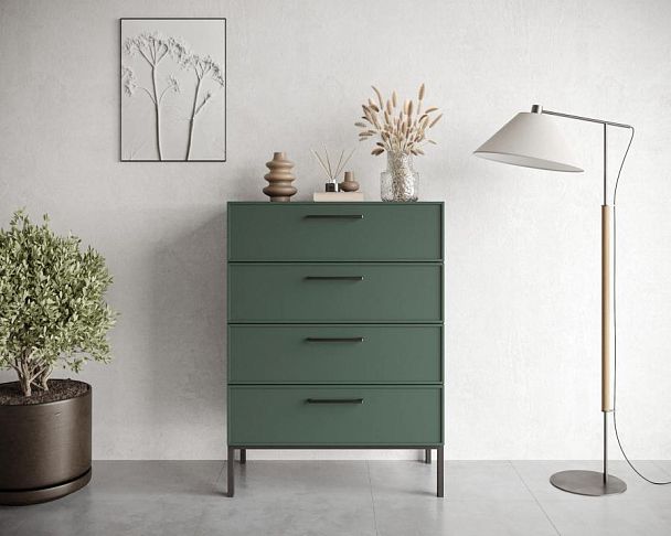 Комод вертикальный с четырьмя ящиками Nicole арт NEM18G - Вид 5