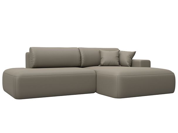 Диван угловой Лига-036 НПБ Модерн правый угол Экокожа бежевый - Вид 1