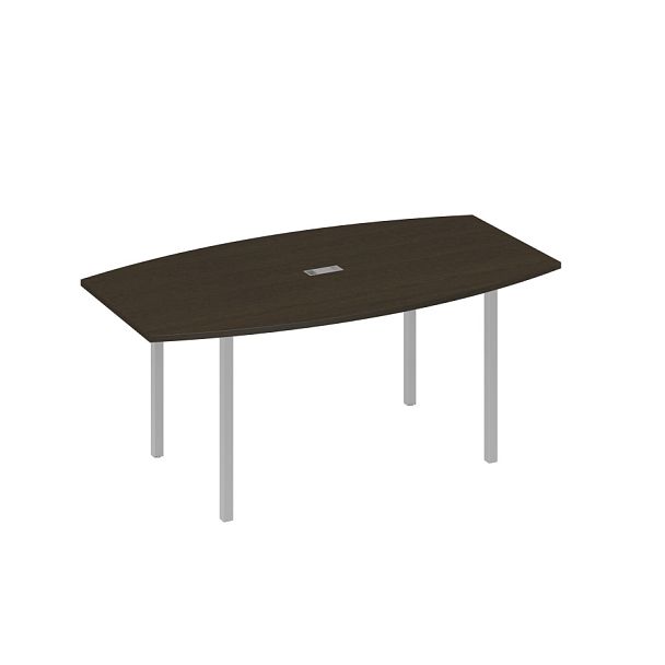 Стол для переговоров 180 опоры DUE A4 А4 Б2 112 БП венге / металлокаркас серый - Вид 1