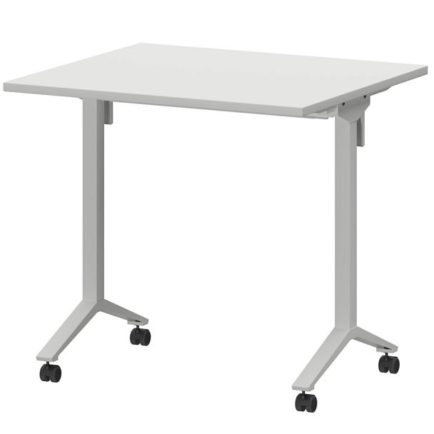 Стол мобильный складной МБ22-80.70 Белый/Белый 800x700x750 Моби - Вид 1