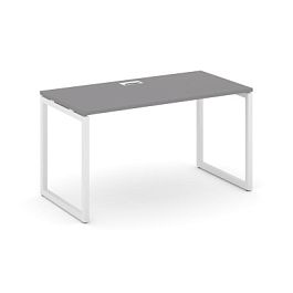Стайл Проджект Стол письменный SN-4O.SP-013 Серый Пепел/Металл Белый 1380*700*750 - Фото предпросмотра