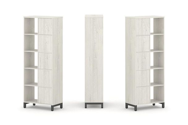 Стайл Проджект Набор стеллажа 2-х сторон., 5 яр. SN.NSD-521 Дуб Наварра/Металл Антрацит 754*400*1982 - Вид 1