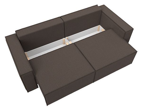 Диван прямой Куба Рогожка коричневый - Вид 8