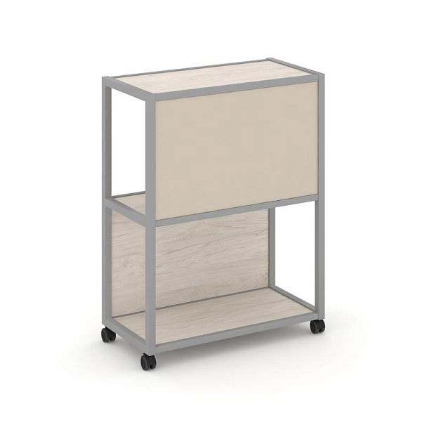 Shelf Mobile Стеллаж 3 уровня 1 секция VR.LT-STK-303.08 Денвер Светлый/Металл Серый/W-04 800*400*1046 - Вид 1