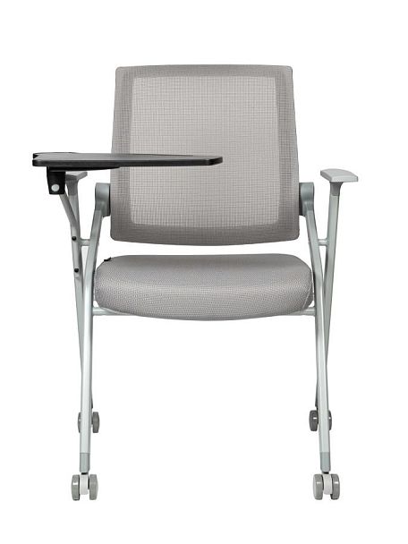 Стул / Circle grey / серая сетка/серая ткань/ролики - Вид 9