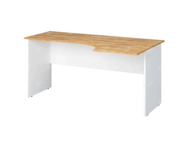 TANDEM RTD014-160R-ME Стол эргономичный правый 1600х900х750 Таксония медовая/Белый - Вид 1