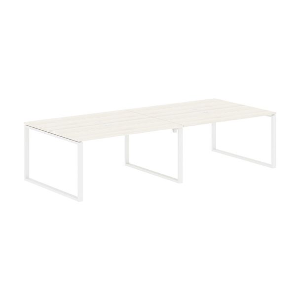 Стол 4-х местный EQWST 3113 Ясень Траун/Белый 3126х1346х750 EDIS - Вид 1