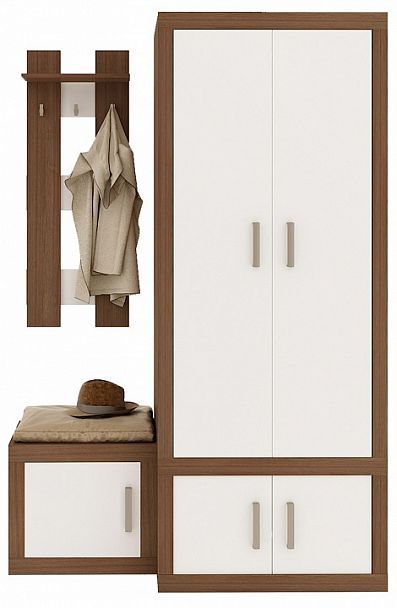 Стенка для прихожей Toivo ТОЙ-ПР 2 Белый/Шамони - Вид 1