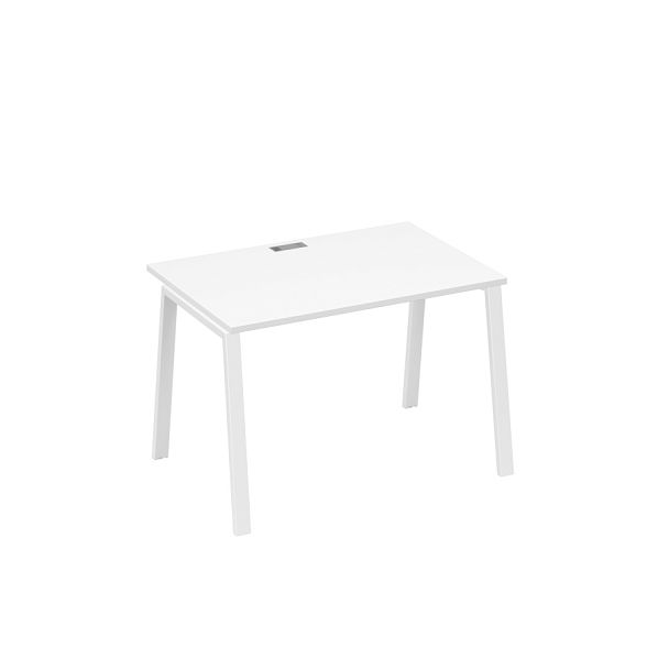 Стол письменный на металлокаркасе TRE A4 А4 Б3 023 БП белый премиум / металлокаркас белый - Вид 1