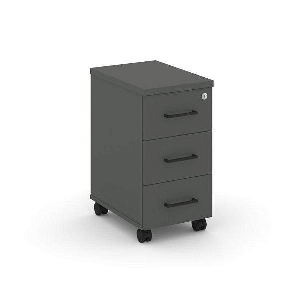 Стайл Проджект Тумба мобильная з/с ЛХДФ SN.TM-004 Антрацит/Черный Ручки 320*460*611 - Вид 1