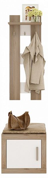 Вешалка с тумбой Toivo ТОЙ-ПР 6 Белый/Нельсон - Вид 1