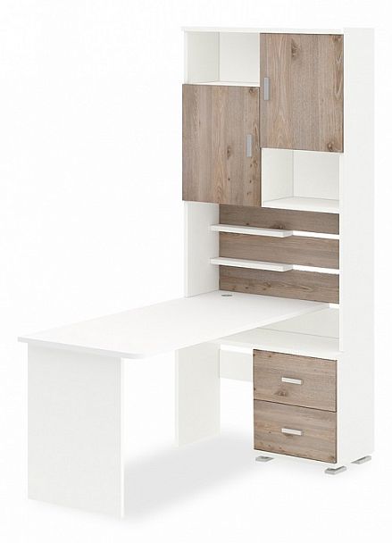Стол компьютерный Домино СР-720/160 Белый/Нельсон правый - Вид 1