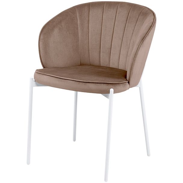 Комплект кухонных стульев Миэль латте велюр/белый, 4 шт. - Вид 1