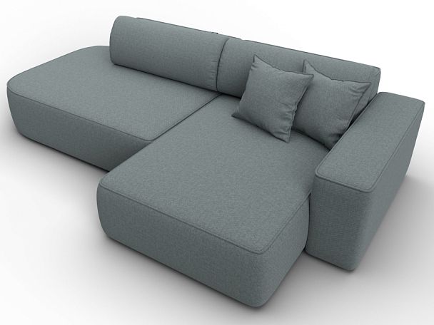 Диван угловой Лига-065 БП угол правый Рогожка серый - Вид 6