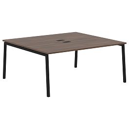Стол 2-х местный ELWST 1716 Дуб Денвер тёмный/Черный 1760х1606х750 EDIS - Фото предпросмотра