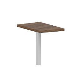 Приставка боковая Wing малая 500х856х750, правая / цвет: дуб модена, опора табулярная серебрянный металлик - Фото предпросмотра