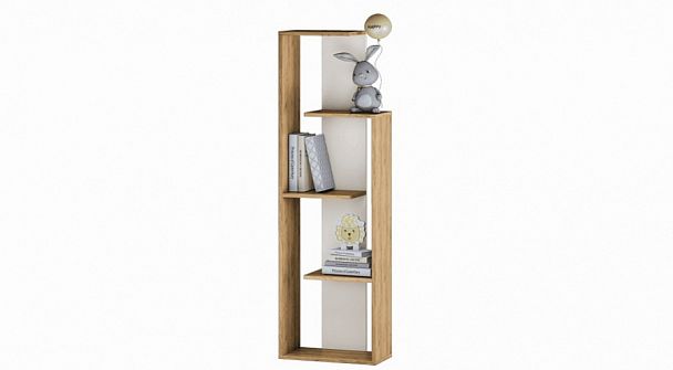 Стеллаж Бейсик 1 крафт/белый - Вид 1