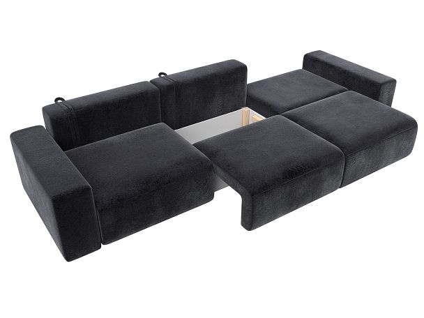 Диван прямой Лига-036 НПБ Классик Лонг Велюр серый - Вид 8