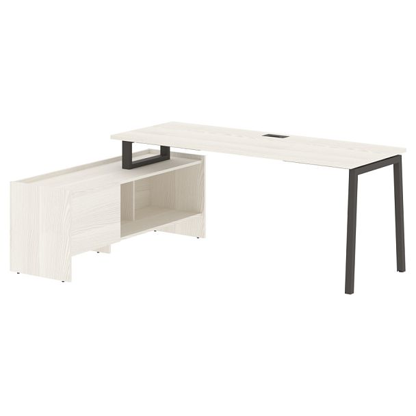 Стол с тумбой ELCT 19614 Ясень Траун/Мокко 1960х1400х750 EDIS - Вид 1