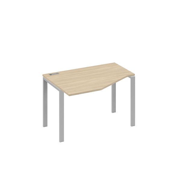 Стол эргономичный левый "Техно" на металлокаркасе UNO A4 А4 Б1 051 БП дуб скандинавский / металлокаркас серый - Вид 1