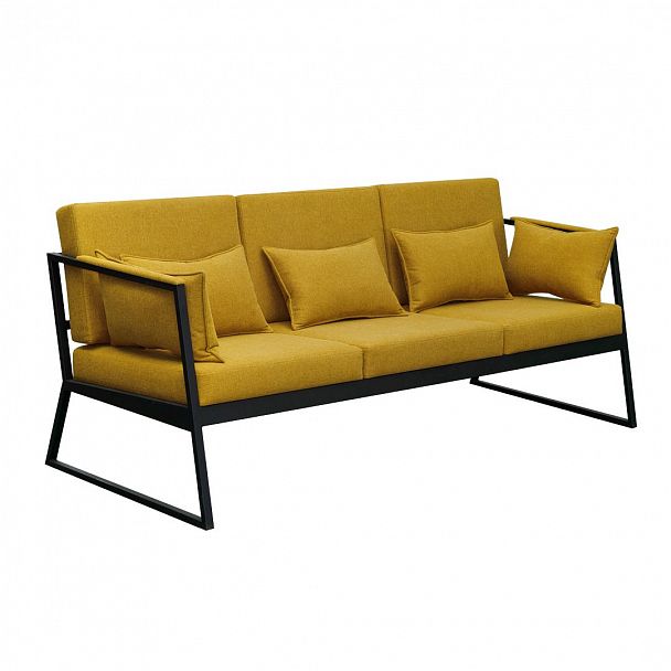 Диван лофт Стэйт Гросс большой, желтый - Вид 2