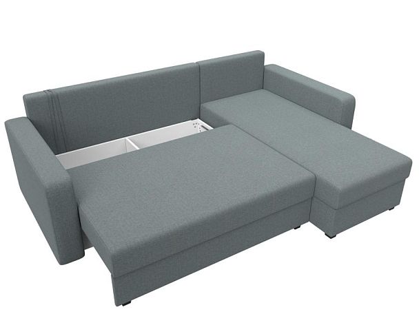 Диван угловой Ливерпуль Лайт правый угол Рогожка серый - Вид 7