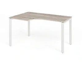 TANDEM RTD074-MK-140L-MA Стол угловой на металлокаркасе левый 1400х900х750 Дуб Маувелла/Белый - Фото предпросмотра