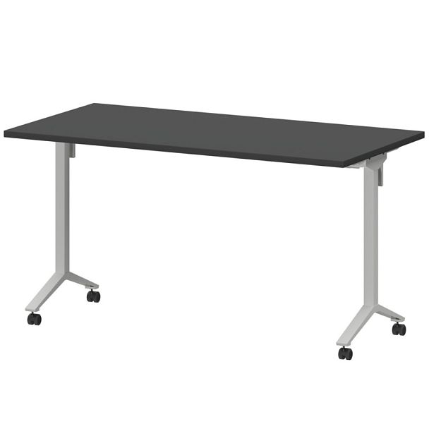 Стол мобильный складной МБ25-140.70 Графит/Белый 1400x700x750 Моби - Вид 1