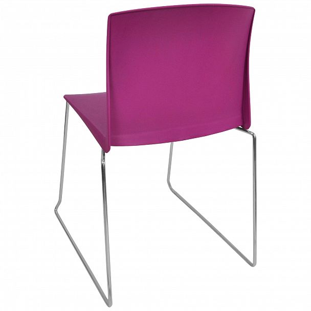 Стул Pull (пруток) каркас Хром, фиолетовый, стопируемый - Вид 2